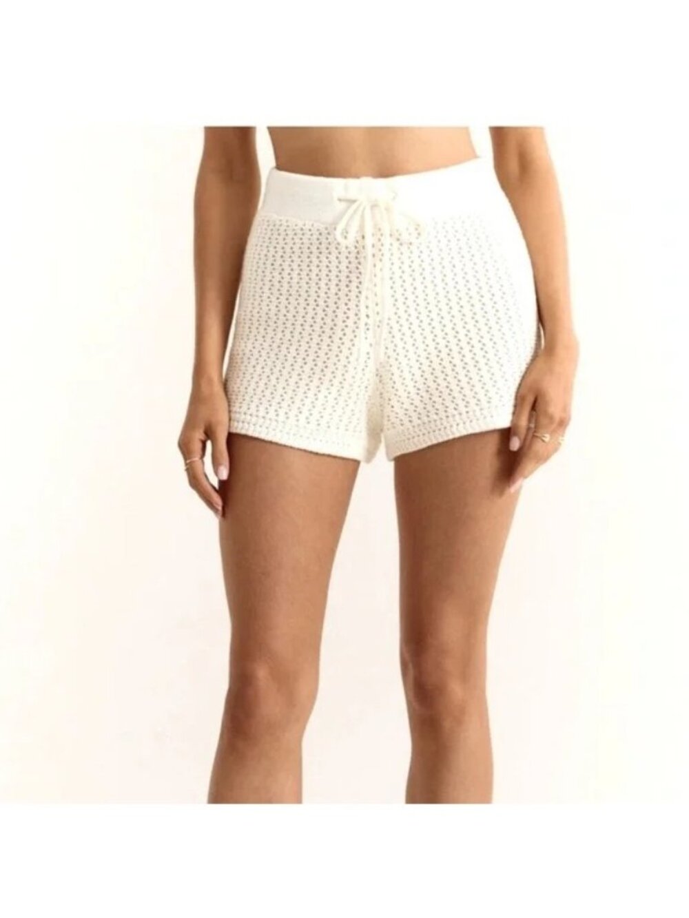 Z Supply Priam White Crochet Shorts